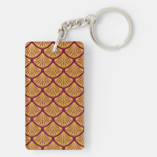 Porte-clefs Balances de sirène Art déco - Magenta