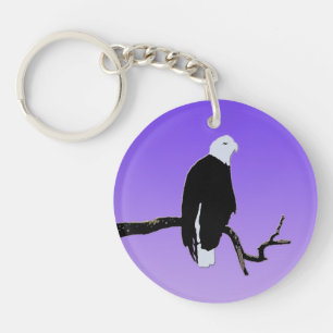 Porte-clefs Bald Eagle at Sunset - Art original de la faune