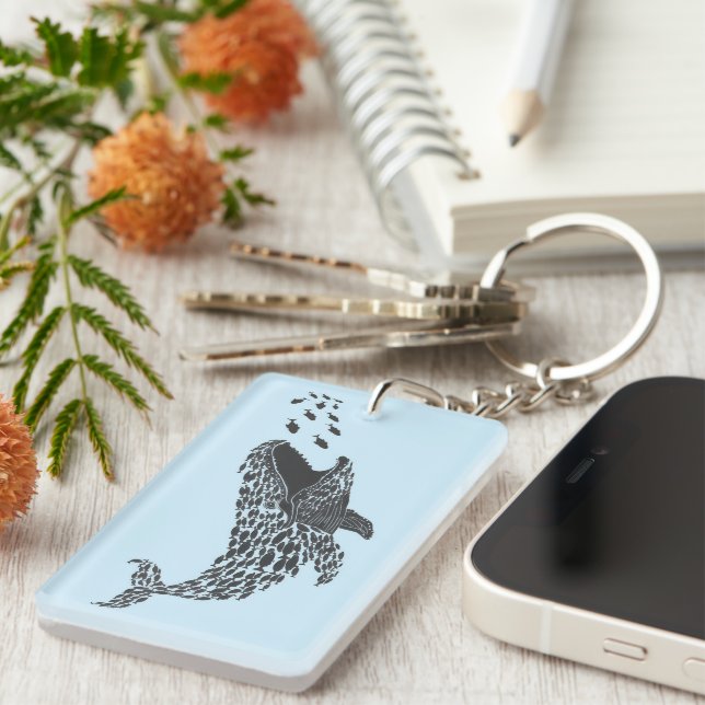 Porte-clefs Baleine silhouette (Devant droit)