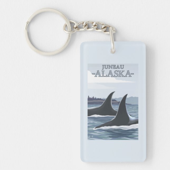 Porte-clefs Baleines #1 - Juneau, Alaska d'orque (Devant)