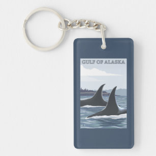 Porte-clefs Baleines #1 - le golfe d'Alaska d'orque
