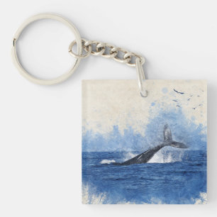 Porte-clefs Baleines en Oiseaux de mer à distance Décor Cadeau