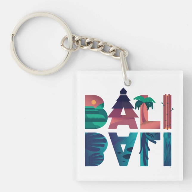 Porte-clefs Bali Indonésie Voyages (Devant)