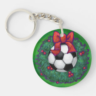 Porte-clefs Balle de football Noël