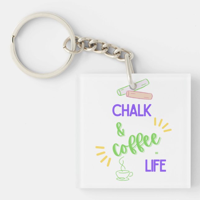 Porte-clefs Balle et café = Vie (Devant)