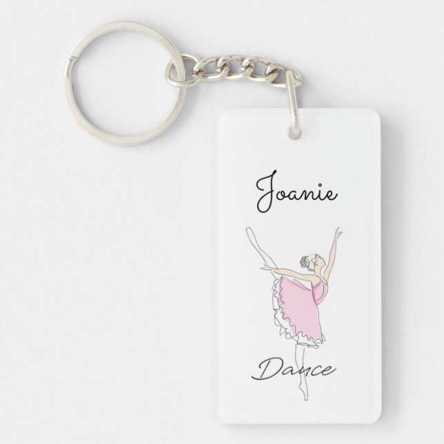 Porte-clefs Ballerina dansante en Tutu rose (Devant)