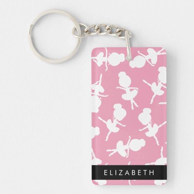 Porte-clefs Ballerina Motif, Filles de ballet, Danse, Votre No (Devant)