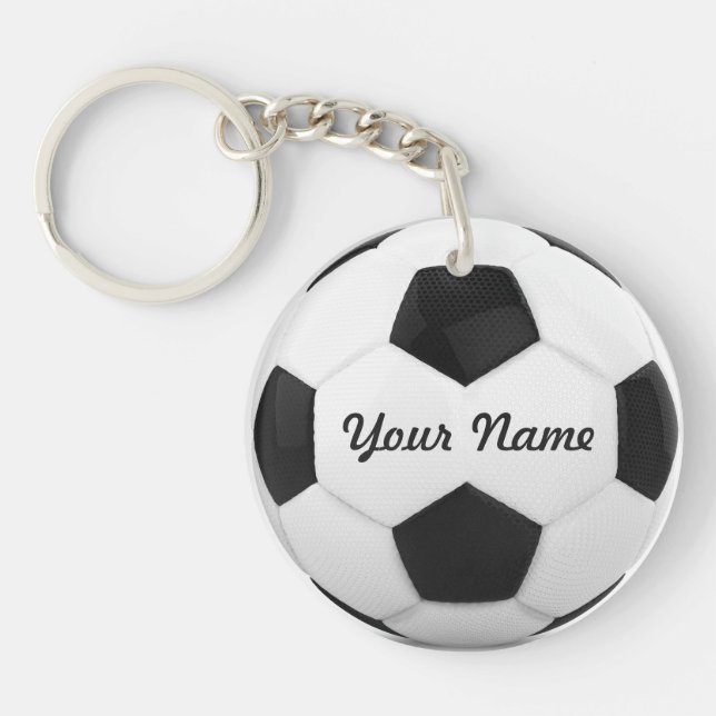 Porte-clefs Ballon de football fait sur commande (Devant)