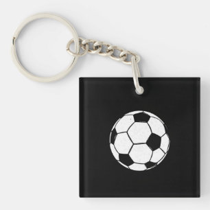 Porte-clefs Ballon de Football Vintage Classique Illustration