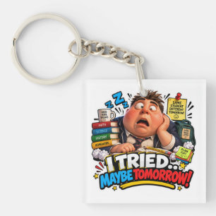 Porte-clefs Ballon de rentrée scolaire à personnages drôles
