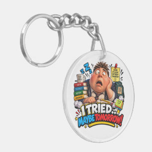 Porte-clefs Ballon de rentrée scolaire à personnages drôles