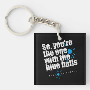 Porte-clefs Ballons Bleus Paintball