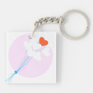Porte-clefs Ballons de coeur