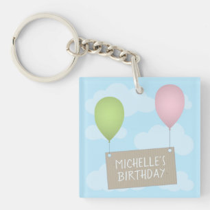 Porte-clefs Ballons et étiquette Porte - clé d'anniversaire