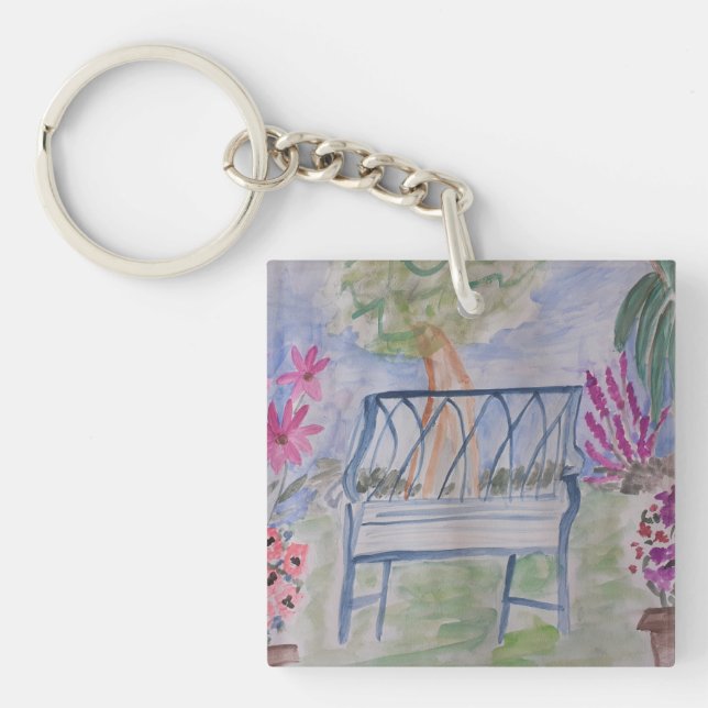 Porte-clefs Banc d'été en acrylique (Devant)