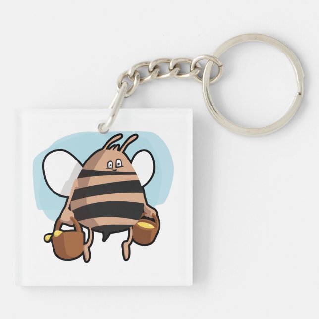 Porte-clefs Bande dessinée d'abeille (Dos)