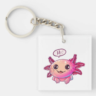 Porte-clefs Bande dessinée du mignon Axolotl