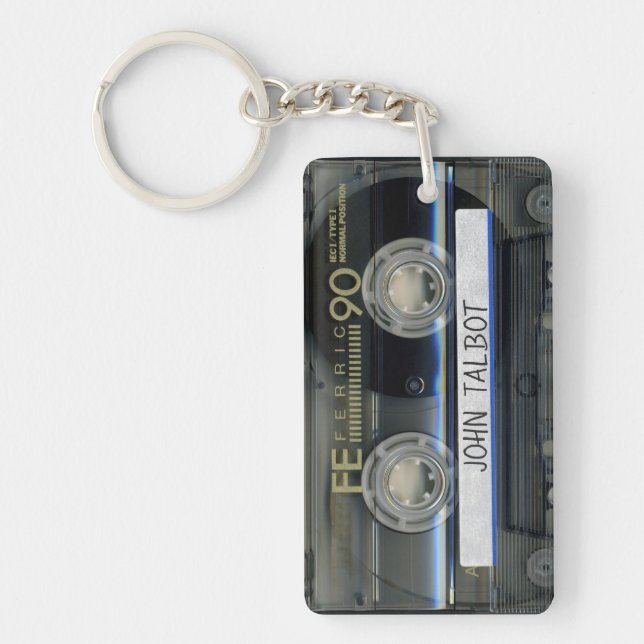 Porte-clefs Bande magnétique rétro T1 Mixtape Cassette personn (Devant)