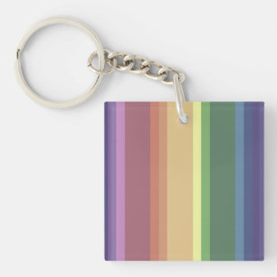 Porte-clefs Bandes arc-en-ciel coupées