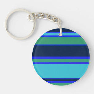 Porte-clefs Bandes bleues et vertes