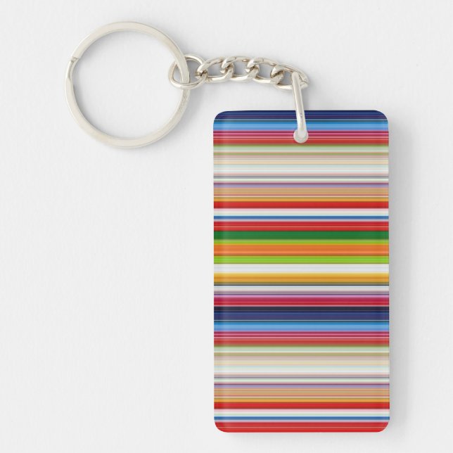 Porte-clefs Bandes chaudes et colorées (Devant)