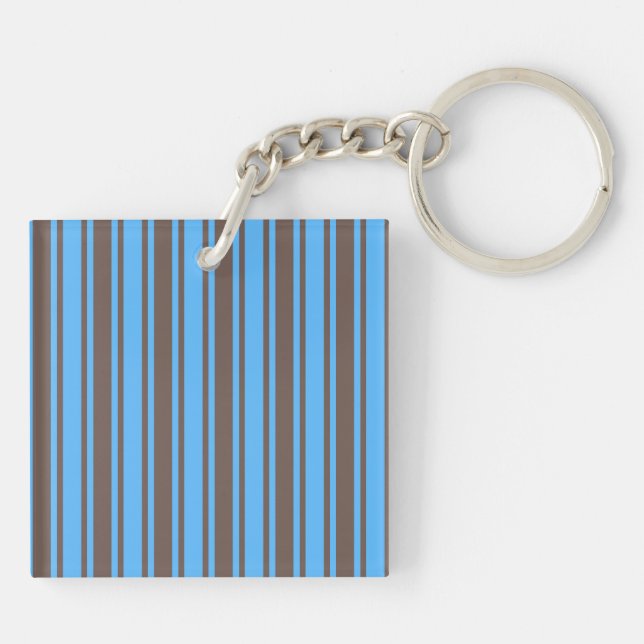 Porte-clefs Bandes de bonbons Brown et bleues (Dos)