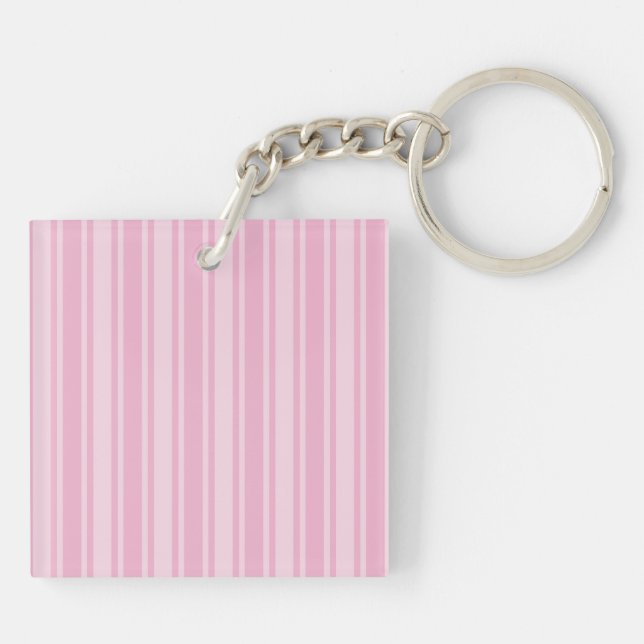 Porte-clefs Bandes de bonbons rose pâle (Dos)