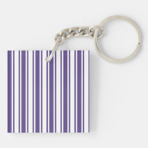 Porte-clefs Bandes de bonbons ultra violettes et blanches