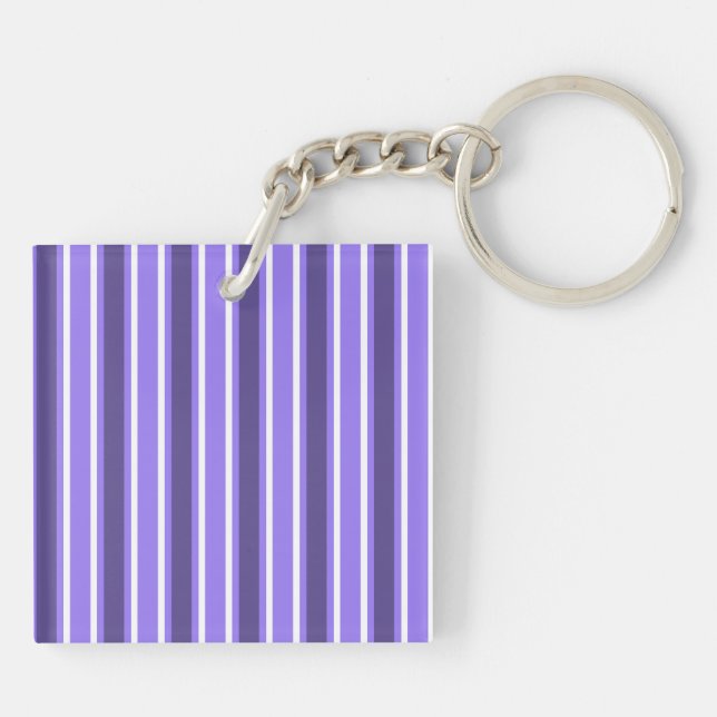 Porte-clefs Bandes de bonbons violettes et blanches (Dos)