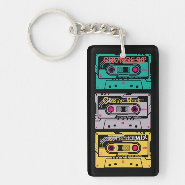 Porte-clefs Bandes de Collection Rétro (Devant)