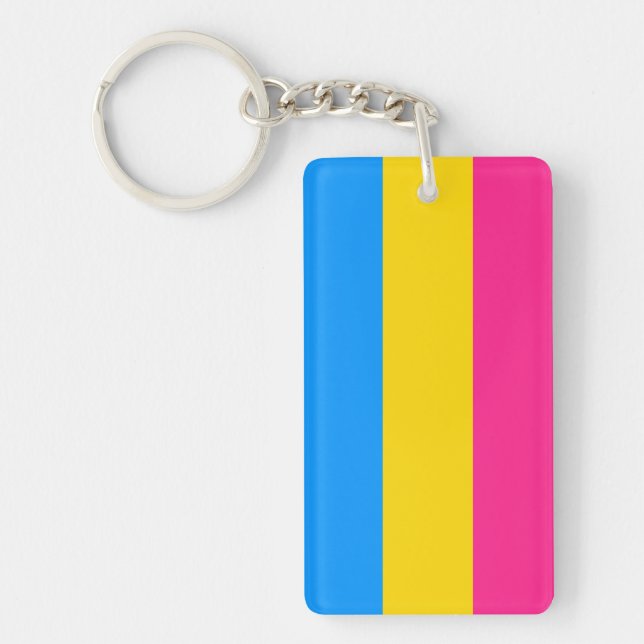 Porte-clefs Bandes de Pride Pansexuelle (Devant)