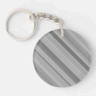 Porte-clefs Bandes diagonales grises