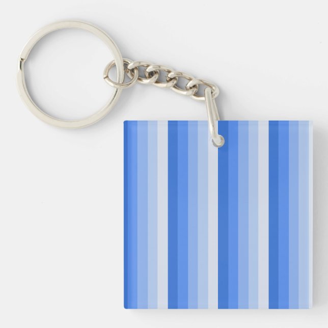Porte-clefs Bandes d'ombre bleues (Devant)