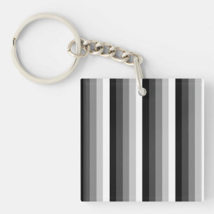 Porte-clefs Bandes d'ombre noir et blanc