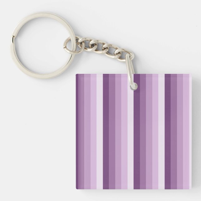 Porte-clefs Bandes d'ombre prune violette (Devant)