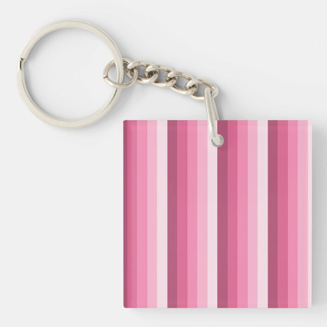 Porte-clefs Bandes d'ombre rose (Devant)