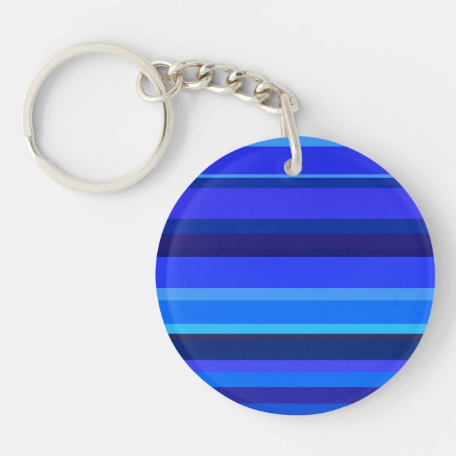 Porte-clefs Bandes horizontales bleues (Devant)