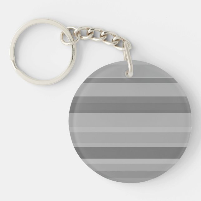 Porte-clefs Bandes horizontales grises (Devant)