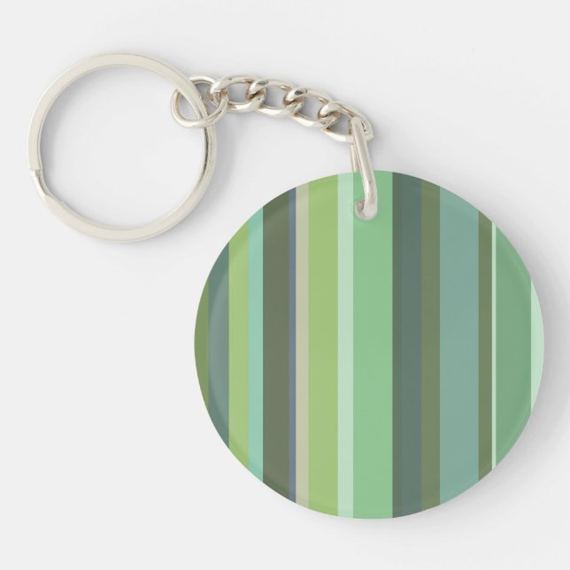 Porte-clefs Bandes horizontales vert olive (Devant)