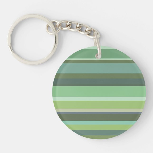Porte-clefs Bandes horizontales vert olive (Devant)