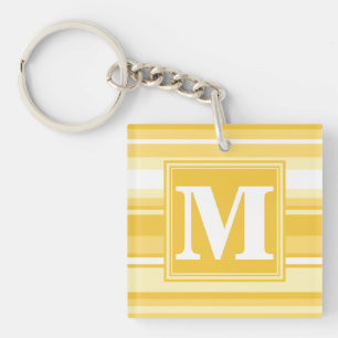 Porte-clefs Bandes jaunes monogrammes