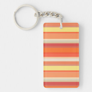 Porte-clefs Bandes rouges mignonnes orange