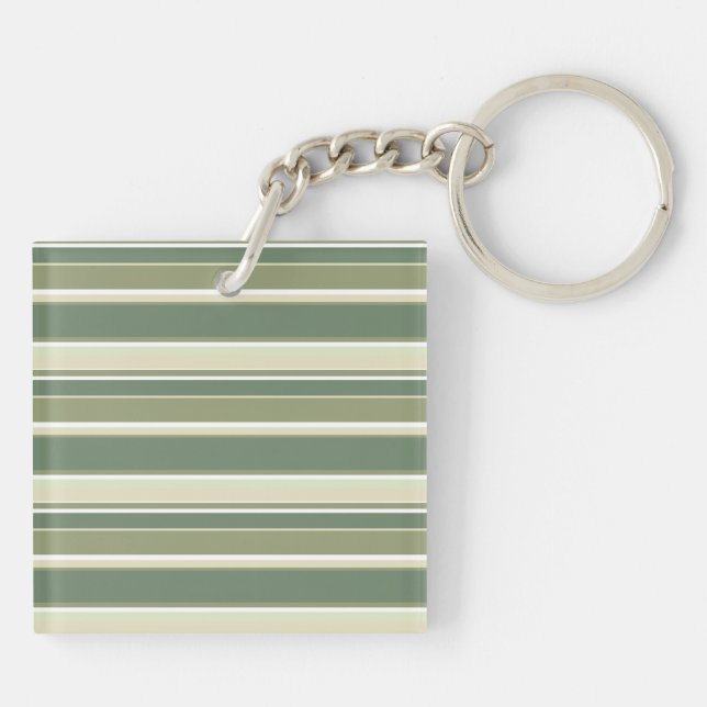 Porte-clefs Bandes vert olive (Dos)