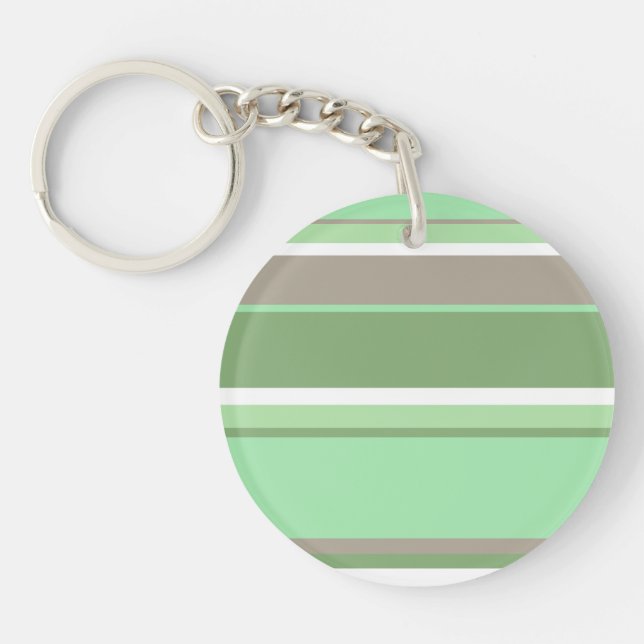 Porte-clefs Bandes vert pâle (Devant)