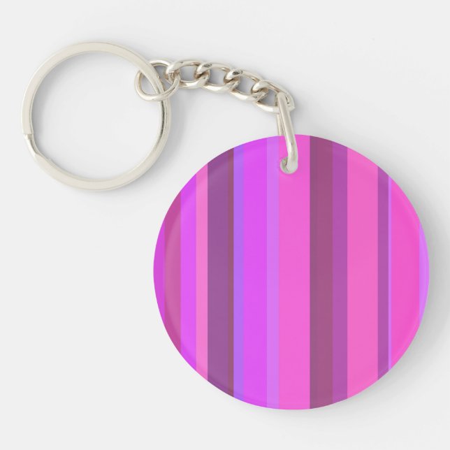 Porte-clefs Bandes verticales roses (Devant)