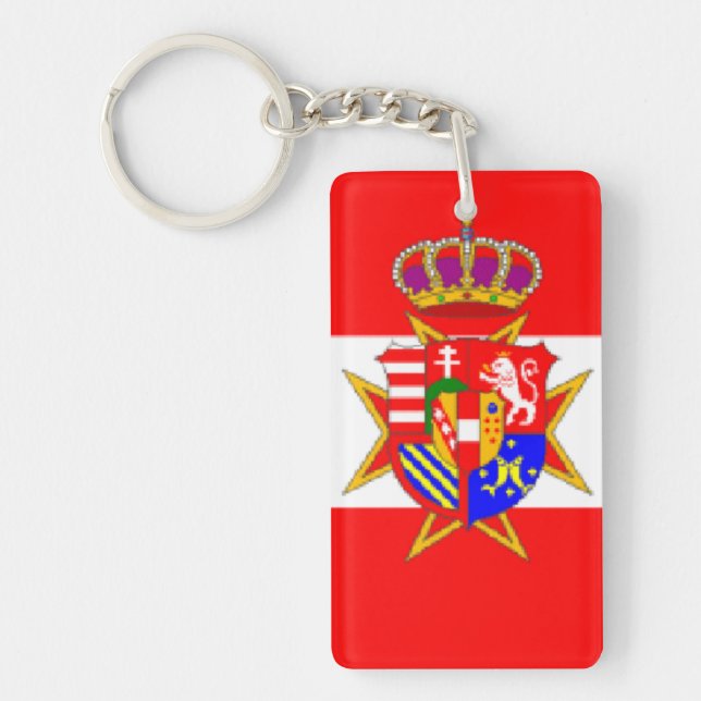 Porte-clefs Bannière rouge blanc Grand-Duché de Toscane (Devant)