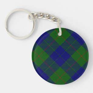 Porte-clefs Barclay clan tartan bleu vert plaid