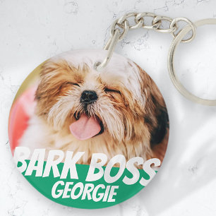 Porte-clefs Barre Boss Animal Chien Photo Cool moderne Simple