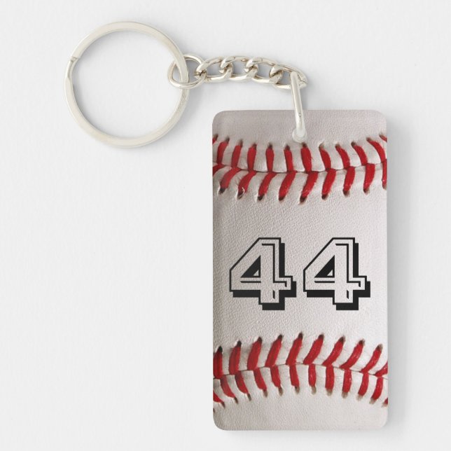 Porte-clefs Baseball avec numéro personnalisable (Devant)
