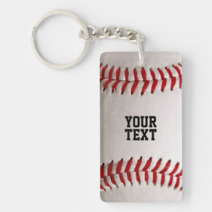 Porte-clefs Baseball avec texte personnalisable